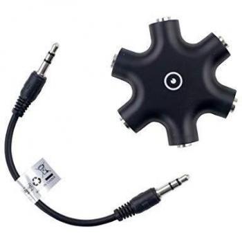 Muvit Multi Splitter Jack 3.5mm 5 en 1 Negro