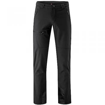 MAIER Adakit Men's Softshell Hiking Pants - Black, Size 46, Breathable Outdoor Trousers