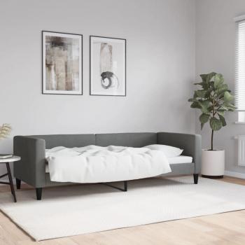 Sofá cama de día gris oscuro 80x200 cm en tela sin colchón vidaXL