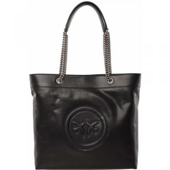 PinkoLove Love New MonogramMujerShoppers y bolsos de hombroNegro