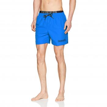 Calvin Klein Medium Double WB, Bañador para Hombre, Azul