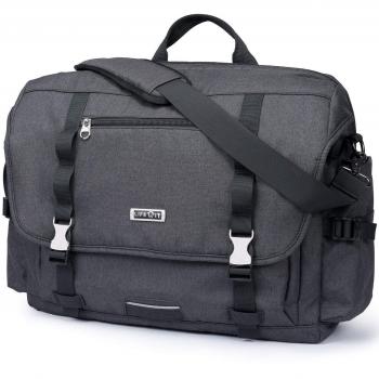 Lifewit Bolso Maletín para Portátil, Gran Capacidad, Múltiples Funciones, Nylon, Negro