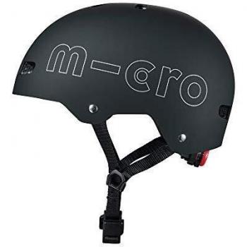 Micro Casco de Seguridad Negro con Luz LED y Ajuste Perfecto para Niños