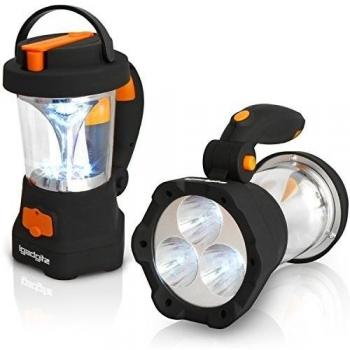 igadgitz Xtra Lumin 4 en 1 Dínamo Recargable Antorcha 3 LED Reflectores y Linterna 10 LED + 1 Año de Garantía