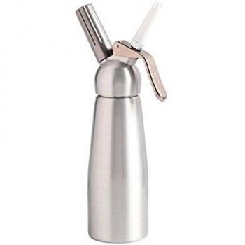 Mastrad F49314 - Sifón para mousses/salsas/cremas, acero inoxidable, 8 x 8 x 30 cm, 0.5 L