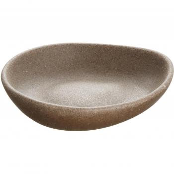ANDREA HOUSE - Jabonera de poliresina marrón Efecto Piedra Ø11,5x3cm