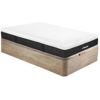 Conjunto de canapé abatible 90 x 190 cm natural claro + colchón de muelles ensacados 5 zonas 21 cm - CIDORA de YSMÉE