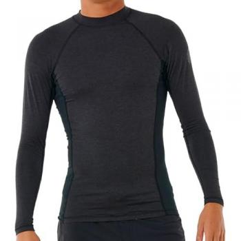 Camiseta de Manga Larga UV para Hombre Rip Curl Dawn Patrol UPF 50 Negra Marlada