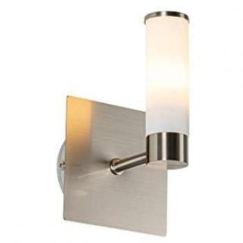Aplique de baño moderno acero IP44 cuadrado LED 1x28W