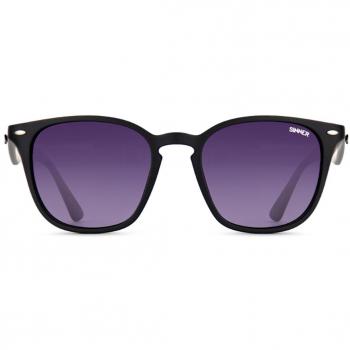Sinner Dagmar Polarized Sunglasses in Matte Black with Smoke Mirror, Size 51