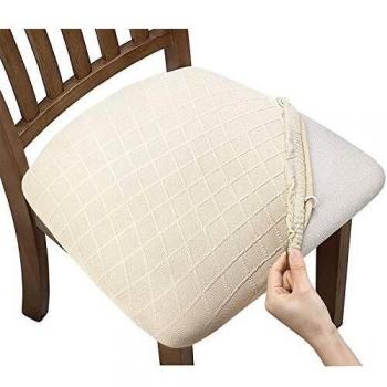 Fuloon Fundas Sillas Comedor, Fundas Protectoras para Sillas Elasticas,Funda Asiento Silla Desmontables Lavables para Comedor Hotel Banquete de Boda Decoración,6 Funda sillas Comedor