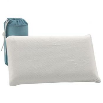 Almohada Viscoelástica Infantil Aloe Vera 30x50cm Ergonómica Hipoalergénica con Bolsa de Transporte - Firmeza Media Baja para Niños y Bebés