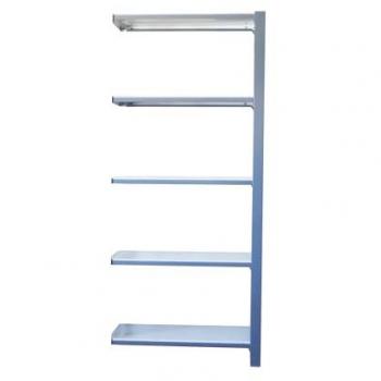 Estantería Simon Rack Librería Oficina Auxiliar, 2100x900x300 mm, 5 Alturas, Bandejas Madera, Estilo Industrial, Gris/Blanco