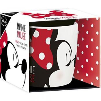 Grupo Erik Editores Taza en Estuche Minnie, Porcelana, Rojo, 9x9x9 cm