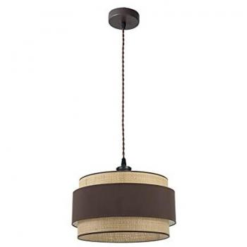 Lámpara Colgante Kandy 1xe27 Natural/Marrón Diseño Moderno 40x40 cm