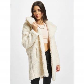 Urban Classics Women's Oversized Sherpa Coat in Whitesand 3XL