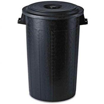 Bidón Stefanplast 70L con Coperchio Negro y Fondo Vivo