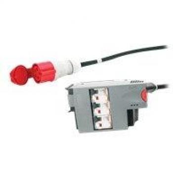 Schneider Electric PDM332IEC-30R-500 Módulo de Distribución de Alimentación Eléctrica para 3 Polos, 5 Cables RCD, 32A, 30 Ma, IEC309, 500cm, Gris