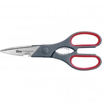Tijera de titanio multiuso 18052, color gris y rojo, de 20,9 cm, de Clauss