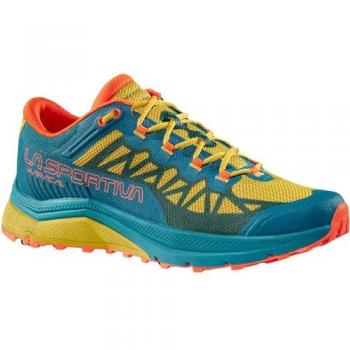 Zapatillas La Sportiva Karacal Trail Running Hombre, Azul Amarillo Naranja, Talla 41