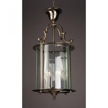 Farol Colgante Colchester de Latón Envejecido, 53 cm, interior, 3 luces