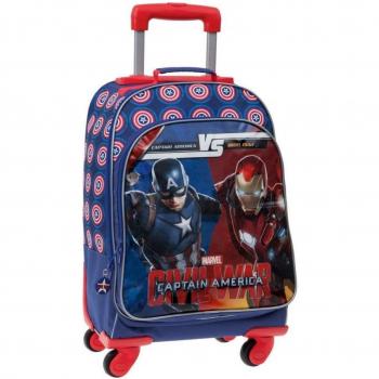 Trolley Mochila Infantil Escolar y de Ocio con 4 Ruedas Marvel