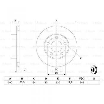 BOSCH Disco de freno
