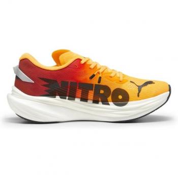 Puma Deviate Nitro 3 Fade Men's Running Shoes - Orange/Black, Size 40