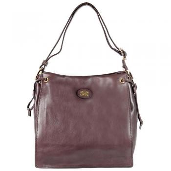 The Bridge Saddlery Donna Schultertasche Umhängetasche Leder 28 cm marrone cenere
