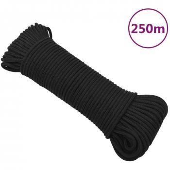 Cuerda de barco polipropileno negro intenso 3 mm 250 m