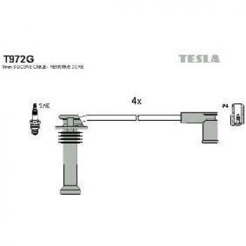 Juego de Cables de Encendido TESLA T972G para Ford Fusion, Fiesta 5 y 6, Mazda 2
