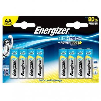 Energizer HighTech 632885 - Paquete de 8 pilas alcalinas AA