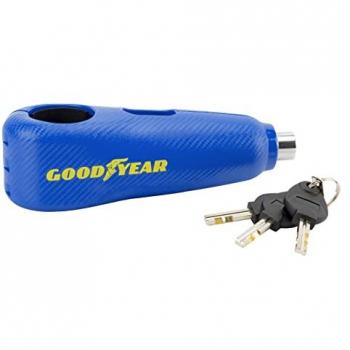 Candado Antirrobo Goodyear con Alarma de 120dB para Moto Azul