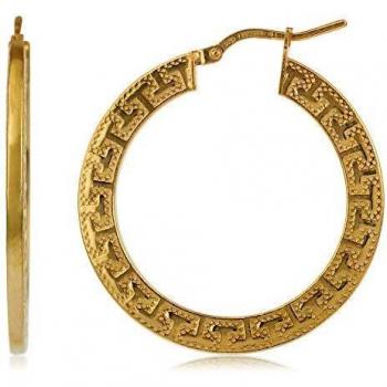 Córdoba Jewels | Pendientes en plata de ley 925 bañada en oro con diseño Aros Egipcian Gold