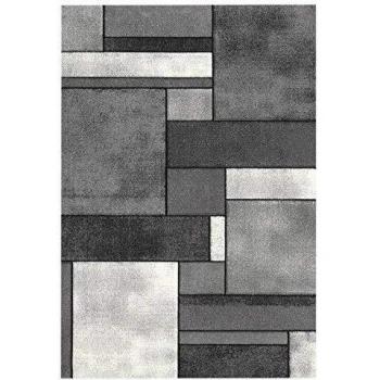 Alfombra Moderna Geométrica Gris 160x230 cm