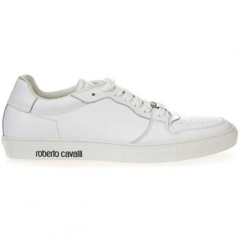 Roberto Cavalli Elegance Meets Comfort White Sneakers - EU36/US6, Female Sneakers, White Leather Luxe Footwear, Size: 6 US