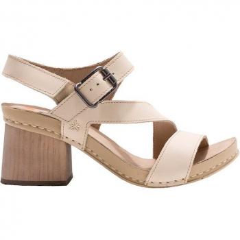 Art 1872 I Wish Grass Waxed Cream - Sandalias de Tacón para Mujer de Piel con Cierre de Hebilla, Color Beige, Altura del Tacón 6.5 cm