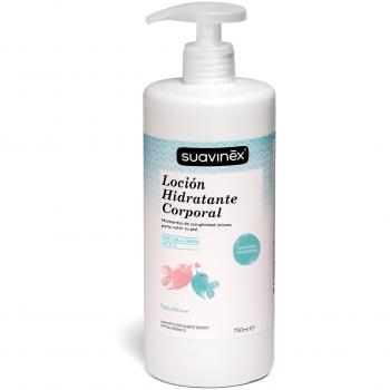 Suavinex - Loción Hidratante Corporal para Bebés, Adecuada para Pieles Sensibles, Absorción Rápida, 90% Ingredientes Naturales, 750ml, Color Blanco