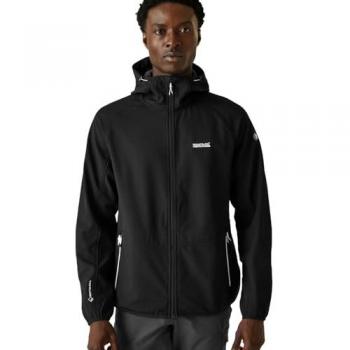 Chaqueta Softshell Regatta Arec III para hombre, color negro, repelente al agua y resistente al viento, talla XXL