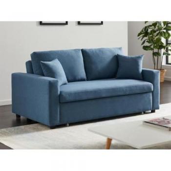Sofá cama de 3 plazas de tela INIZOR - Turquesa