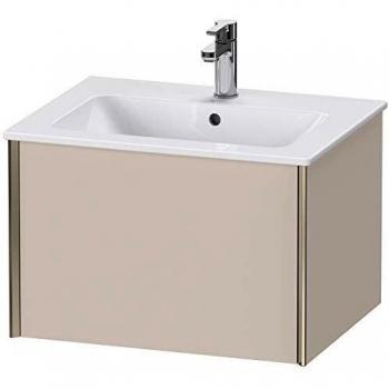 Mueble Bajo Lavabo Suspendido Duravit XViu 61x40x48 cm, 1 Tirote, Taupe Mate y Champán Mate