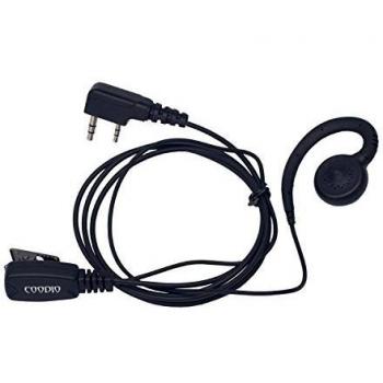 Coodio Kenwood Radio Auriculares 2 Pin Elite Swivel Micro-Auricular Micrófono Microfono Seguridad y Bodyguard Para Kenwood Baofeng Wouxun Transceptor