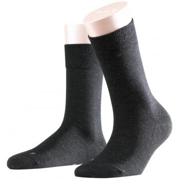 FALKE Sensitive Berlin Thermal Socks for Diabetics - Women's Short Pair, Grey Melange, Size 39-42