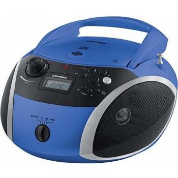 Grundig GRB 3000 BT - Radio portátil con Bluetooth, Color Azul y Plateado