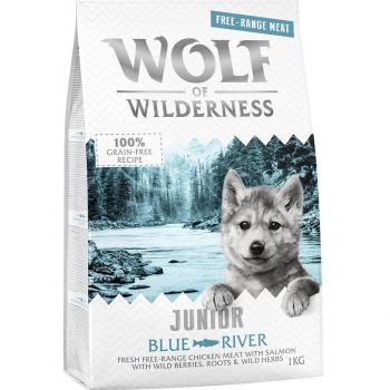 Wolf of Wilderness Junior Blue River con pollo de corral y salmón - 5 x 1 kg