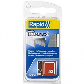 Rapid 40109504 40109504-Grapa 53/10mm. G 1.08M Blíster, Plateado, Set de 1080 Piezas