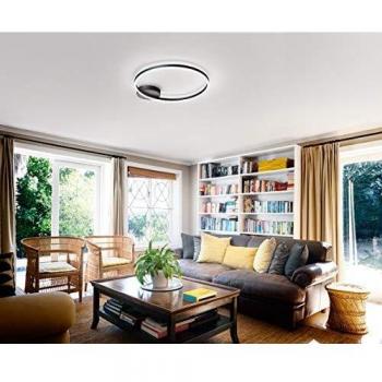 Lámpara de techo LED Giotto 36W, 1 luz, color negro