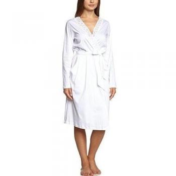 Hanro - Bata de manga larga para mujer, talla 48/50, color Blanco 101