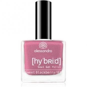 Alessandro Hybrid Nail Polish Sweet Blackberry 8ml - Up to 10 Days Wear Without LED in Just 3 Steps, Uñas Hybrid Soul Gel Polish No. 127 Sweet Blackberry