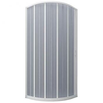 Mampara de Ducha Semicircular Plegable de PVC Blanca 100x100 cm H185 con Apertura Lateral Modelo Flex